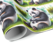 Panda Bär mit ihrer Cube Geschenkpapier (Rolleneckpunkt)