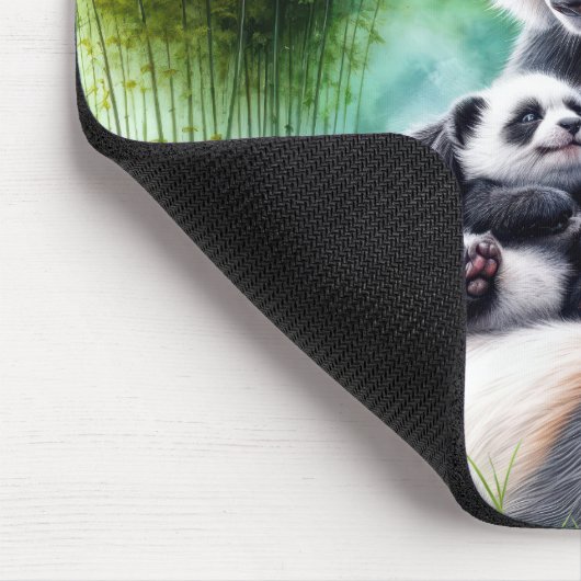 Panda Bär mit ihrer Cube Mousepad (Ecke)