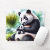 Panda Bär mit ihrer Cube Mousepad (Mit Mouse)