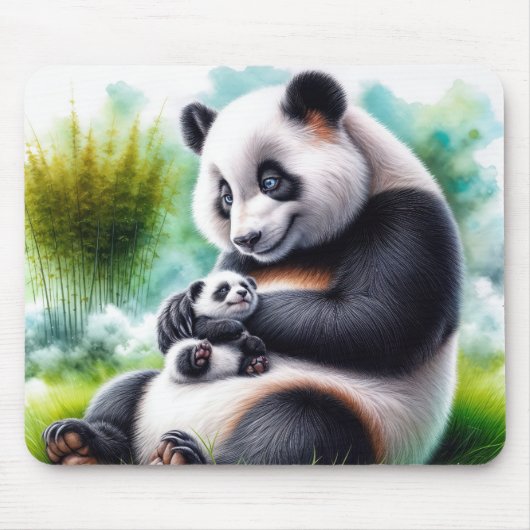Panda Bär mit ihrer Cube Mousepad (Vorne)