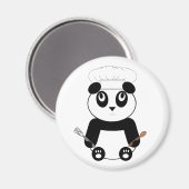 Panda Bär mit Koch Hutmagnet Magnet (Vorderseite/Rückseite)