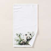 Panda-Bär mit Kübel Badhandtuch Set (Handtuch)