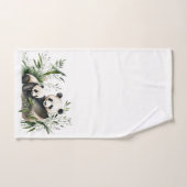 Panda-Bär mit Kübel Badhandtuch Set (Handtuch)