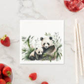 Panda-Bär mit Kübel Serviette (Beispiel)