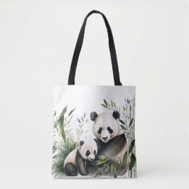 Panda-Bär mit Kübel Tasche