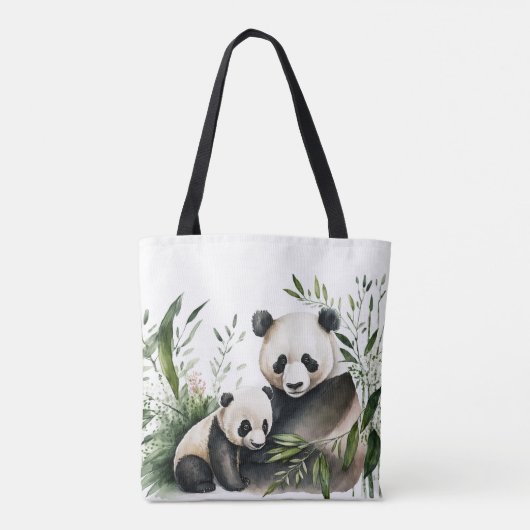 Panda-Bär mit Kübel Tasche (Rückseite)
