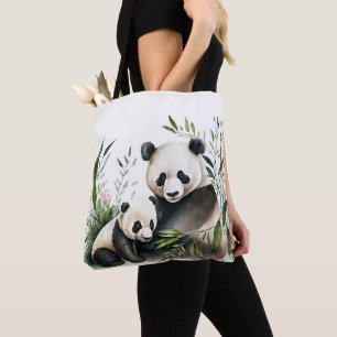 Panda-Bär mit Kübel Tasche