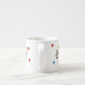 Panda Bär mit Luftballons weiß Espressotasse (Rückseite)