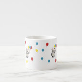 Panda Bär mit Luftballons weiß Espressotasse (Vorderseite)
