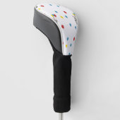 Panda Bär mit Luftballons weiß Golf Headcover (angewinkelt)