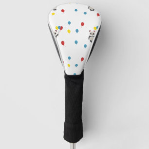 Panda Bär mit Luftballons weiß Golf Headcover