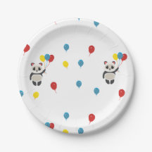 Panda Bär mit Luftballons weiß
