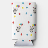 Panda Bär mit Luftballons weiß Selters Dosenkühler (Rückseite)