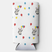 Panda Bär mit Luftballons weiß Selters Dosenkühler (Vorderseite)