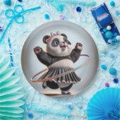 Panda Bär mit Regenbogen Hula Hoop Pappteller (Party)
