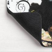 Panda-Bär Mousepad Mousemat, mit Tee und Kuchen (Ecke)