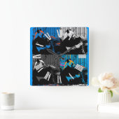 Panda-Bär Multi-Platte Kunst-Entwurf Quadratische Wanduhr (Zuhause)