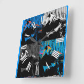 Panda-Bär Multi-Platte Kunst-Entwurf Quadratische Wanduhr (Winkel)