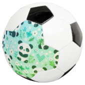 Panda-Bär-Muster Grün Druck Fußball (Dreiviertel)