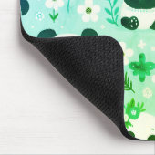 Panda-Bär-Muster Grün Druck Mousepad (Ecke)
