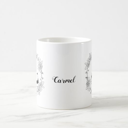 Panda-Bär-Mutter und personalisiertes Baby mit Nam Kaffeetasse (Mittel)