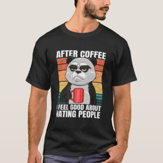 Panda Bär nach Kaffee, wie ich mich gegenüber Mens T-Shirt