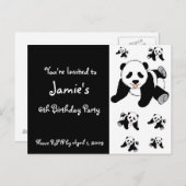 Panda-Bär-Party Einladungen (Vorne/Hinten)