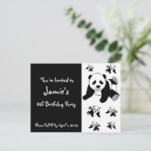 Panda-Bär-Party Einladungen (Stehend Vorderseite)