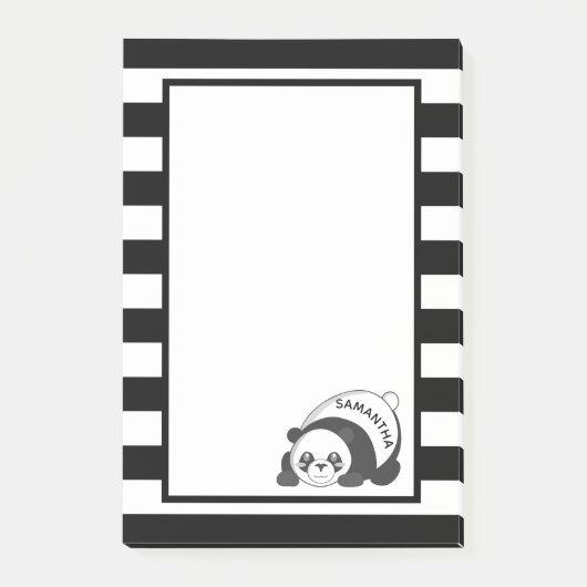 Panda Bär Post-it Klebezettel (Vorderseite)