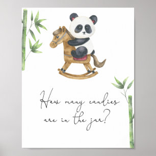 Panda-Bär - rate, wie viele Süßigkeiten Poster