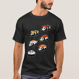Panda Bär Sushi Sashimi Japanisches Essen T-Shirt