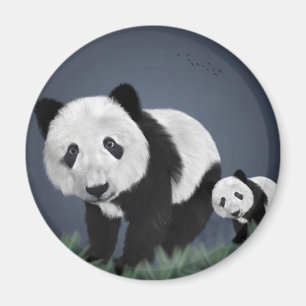 Panda Bär süß kuschelig Tier schwarz weiß süß Magnet
