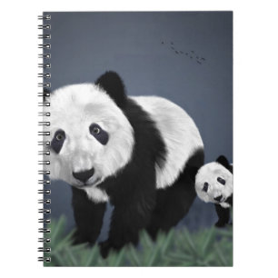Panda Bär süß kuschelig Tier schwarz weiß süß Notizblock