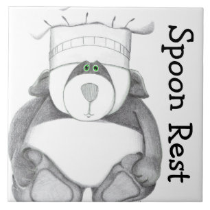 Panda-Bär Trivet Löffel-Erholung Fliese