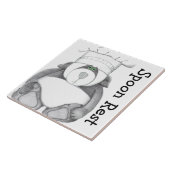 Panda-Bär Trivet Löffel-Erholung Fliese (Seite)