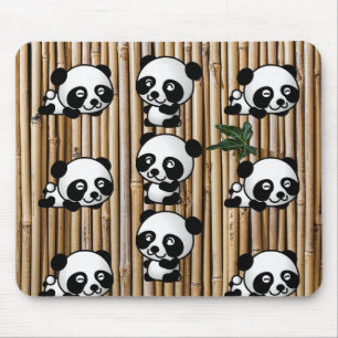 Panda-Bär u. BambusMousepad Mousepad