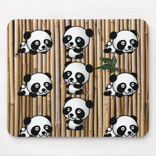 Panda-Bär u. BambusMousepad Mousepad (Vorne)