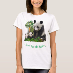 Panda-Bär und Kleidungs-T-Shirt für Babys T-Shirt