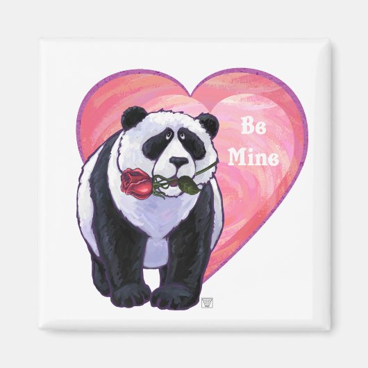 Panda Bär Valentinstag Magnet (Vorne)