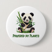 Panda Bär von Pflanzen angetrieben Button (Vorderseite)