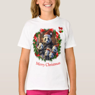 Panda-Bär-Weihnachts-T-Shirts T-Shirt
