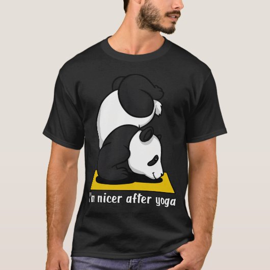 Panda Bär Yoga T-Shirt (Vorderseite)