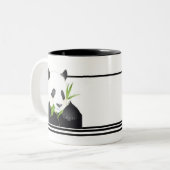 Panda-Bär Zweifarbige Tasse (Vorderseite Links)