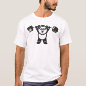 Panda Barbell Overhead Pressing T-Shirt (Vorderseite)
