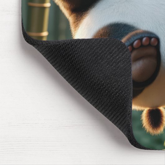 Panda Bären aus einer Zweigstelle in Bambus Mousepad (Ecke)