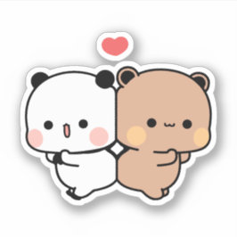 Panda Bären, Bubu und dudu Liebe Aufkleber