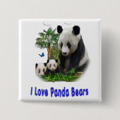 Panda Bären Button (Vorderseite)
