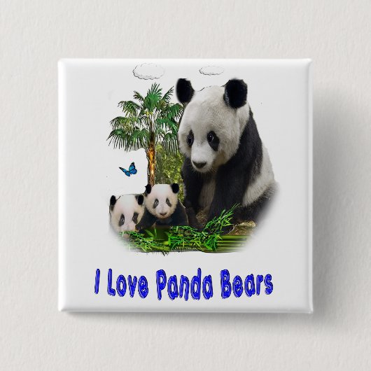 Panda Bären Button (Vorderseite)
