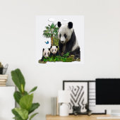 Panda Bären-Designs Poster (Heimbüro)