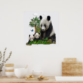 Panda Bären-Designs Poster (Küche)